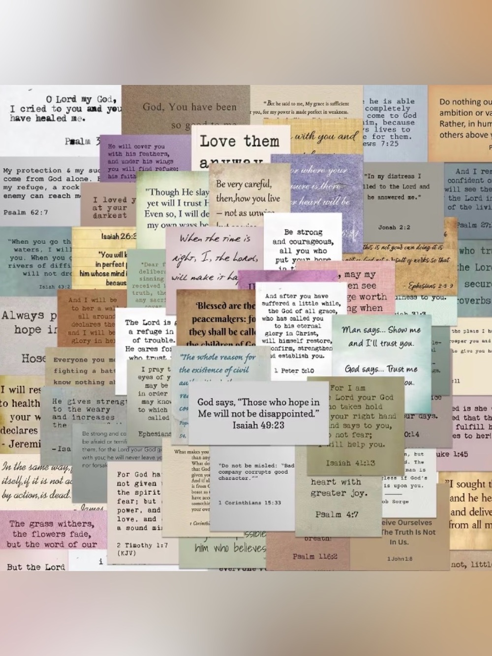 Scripture Card Set — Neutral Pastel Colors - Picture 3 of 4